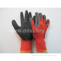 Red Nylon Black Latex Crinkle Finish Glove (DNL111)